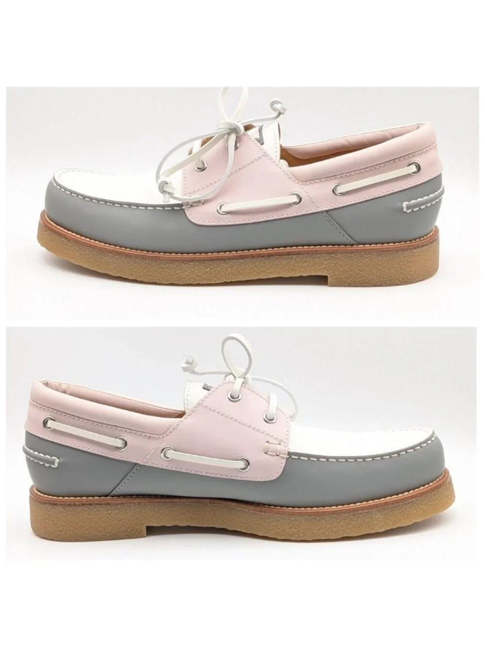Louis Vuitton Deck Shoes Multicolor White Pink Gray Sneakers